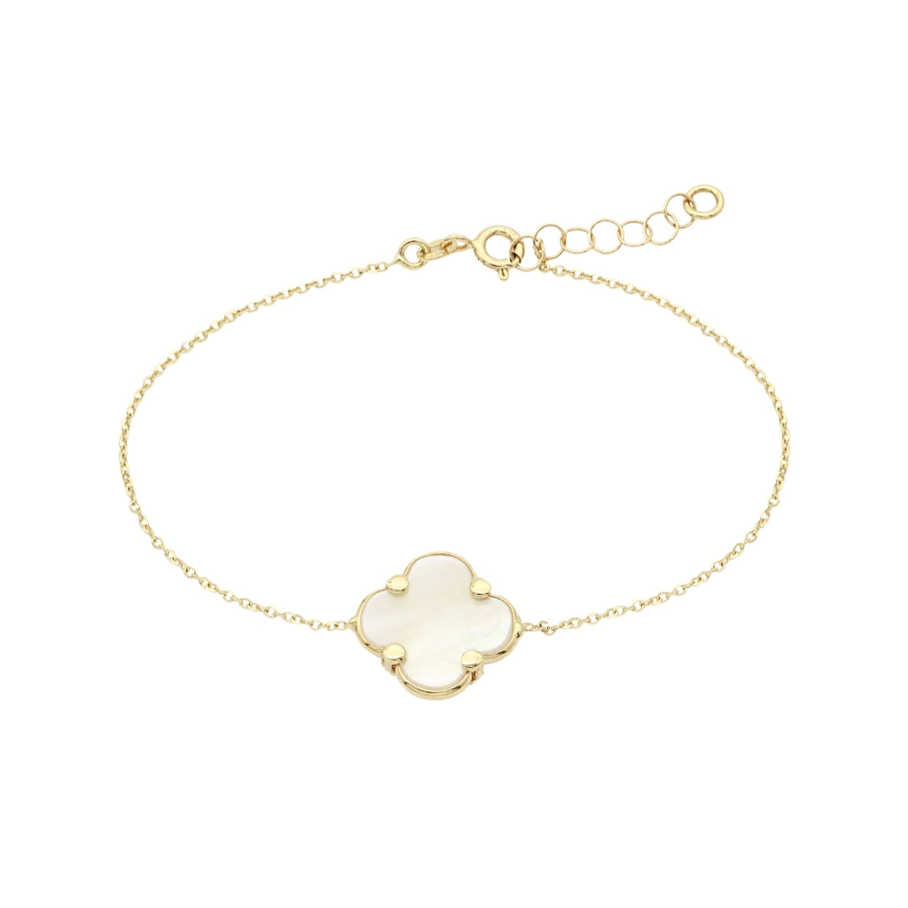 Bratara Aur 14k Floare cu Sidef