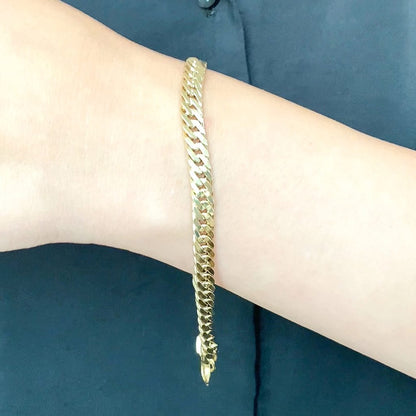 Bratara Aur 14k Impletita Cuban Link