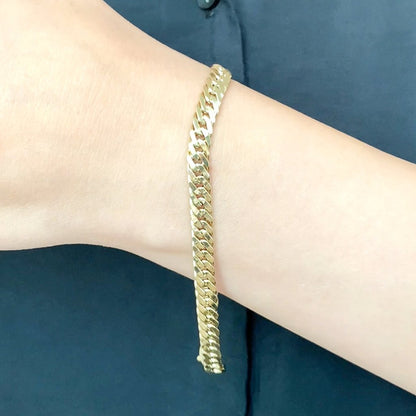 Bratara Aur 14k Impletita Cuban Link