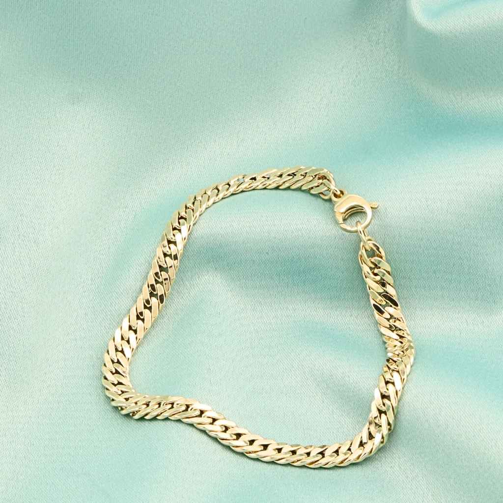 Bratara Aur 14k Impletita Cuban Link