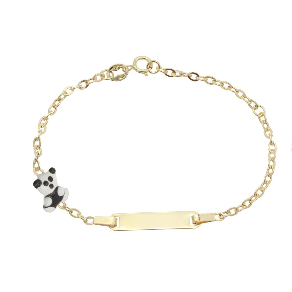 Bratara Aur 14k Copii Placuta si Ursulet Panda