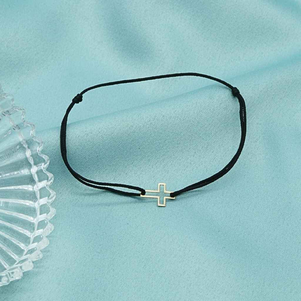 Martisor Bratara Aur 14k Snur Contur Cruce