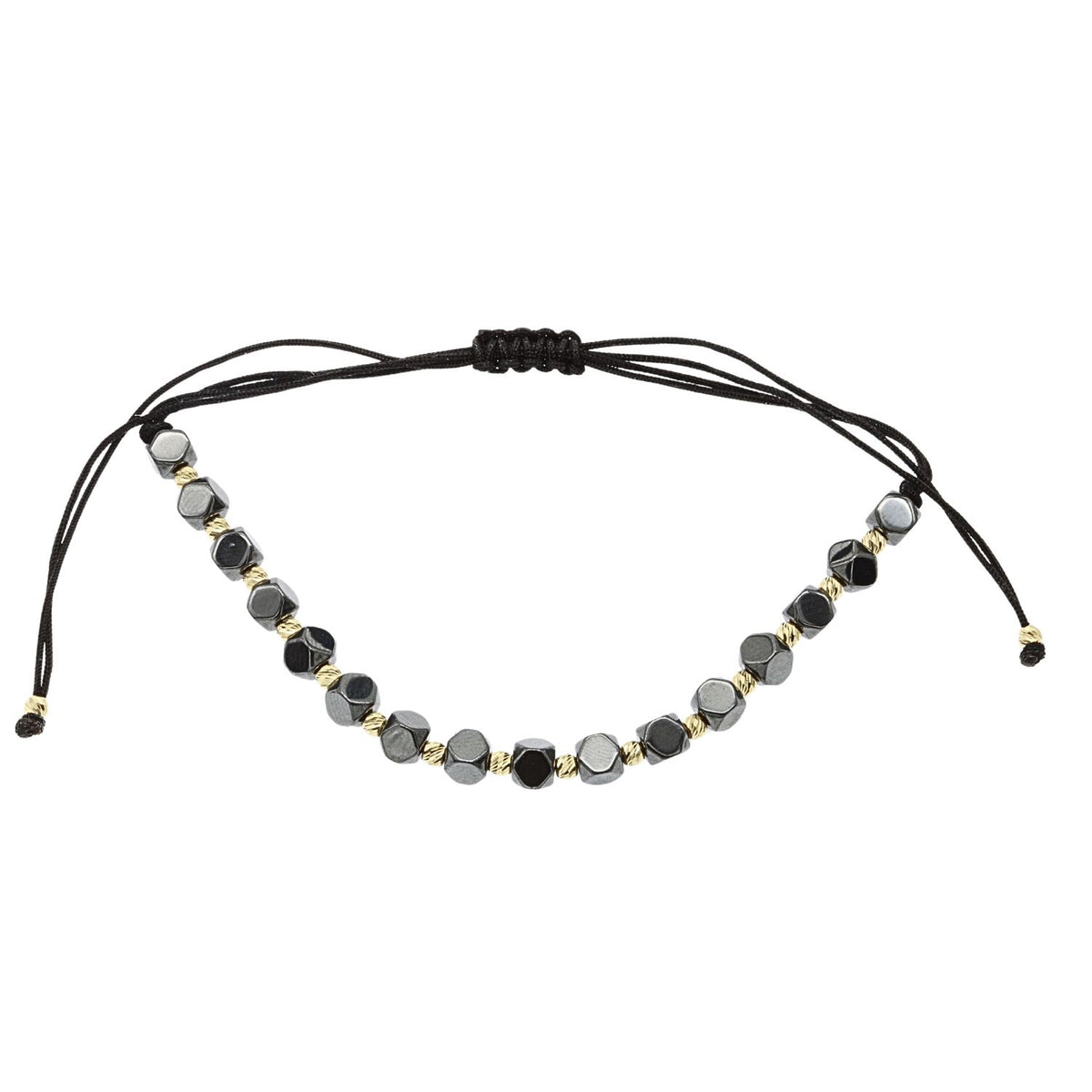 Bratara Aur 14k Snur cu Hematit Cubic