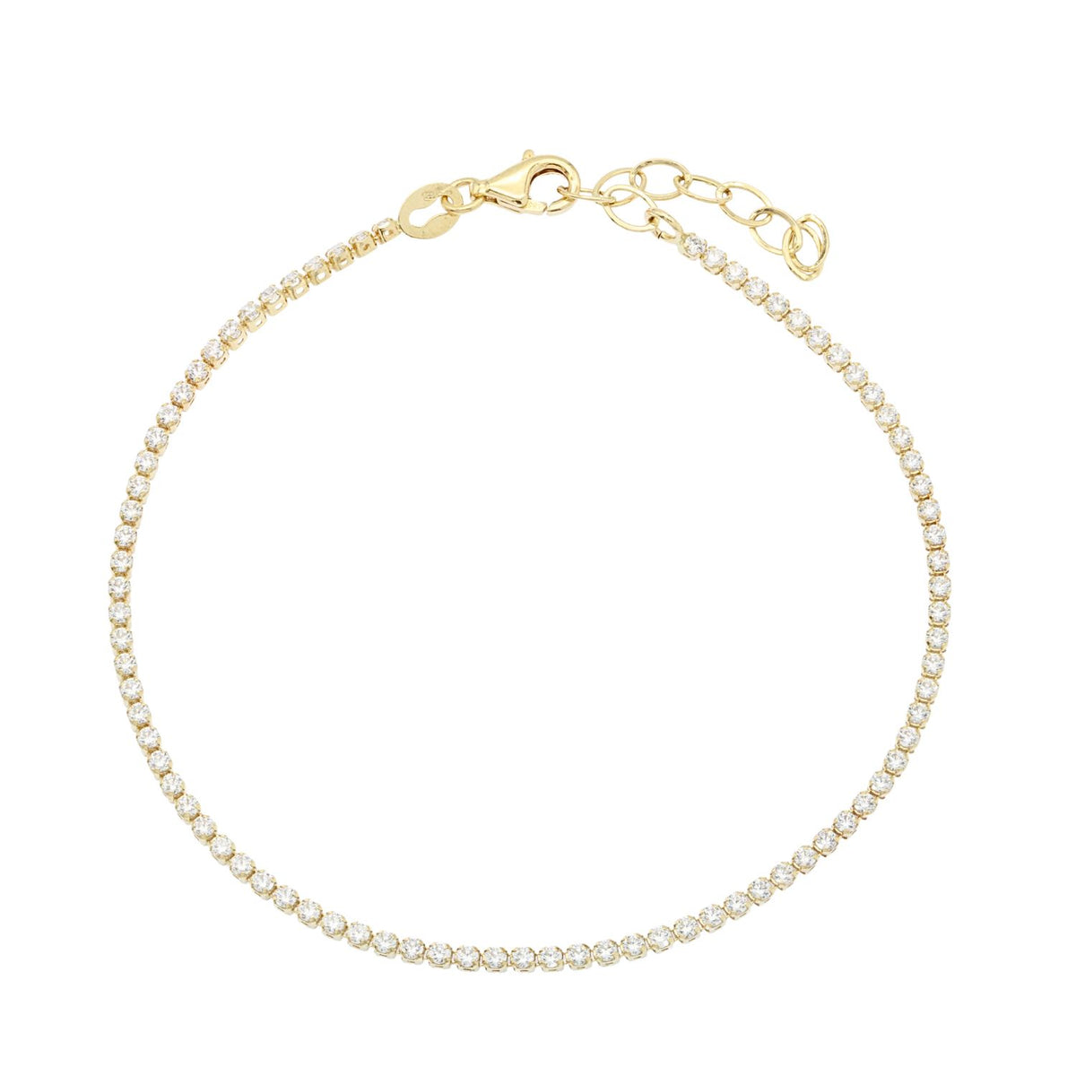 Bratara Aur 14k Tennis cu Pietre Albe