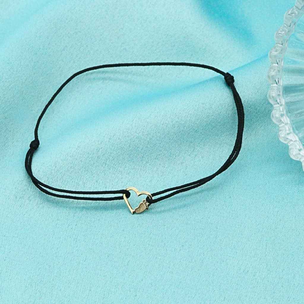 Martisor Bratara Aur 14k Snur Inima cu Piciorus