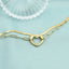 Bratara Placata cu Aur Paperclip Heart