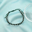 Bratara Snur Bile Aur 14k si Cristal Verde Inchis 4mm