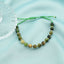 Bratara Snur cu Bile Aur 14k si Piatra Serpentin 6mm