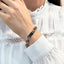 Bratara Argint Cuban Link cu Pietre Negre - SORELLY