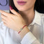 Bratara Argint Placat cu Aur 14k Ghiocel cu Snur Rosu