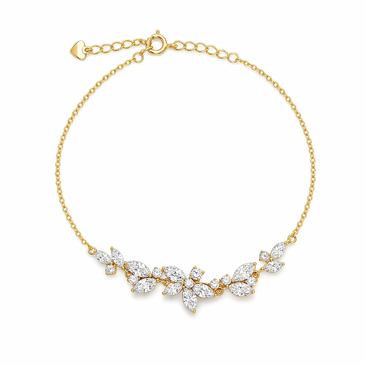 Bratara Argint Placata cu Aur Flower String