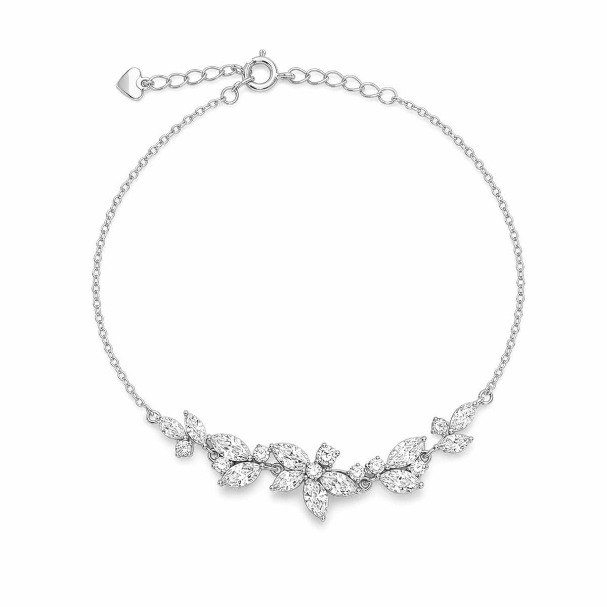 Bratara Argint Flower String