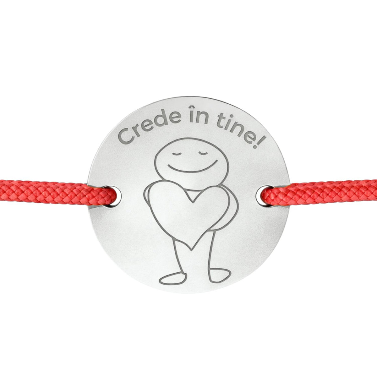 Bratara Argint Snur Banut "Crede in Tine!"