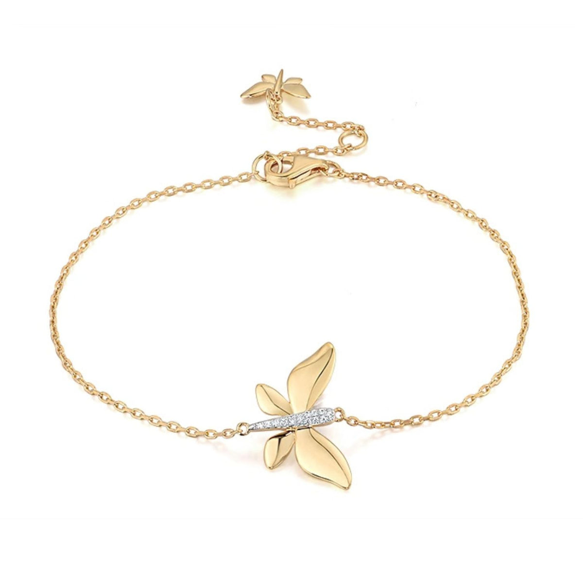 Bratara Aur 14k Fluture cu Diamante 0.03ct