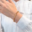 Bratara Fixa Argint Placat cu Aur Roz Geometric Shine - SORELLY