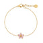 Bratara Placata cu Aur 14k Floare Roz