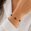 Bratara Placata cu Aur 14k Flori cu Cristale Negre