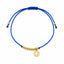 Bratara Placata cu Aur 14k Snur Albastru Banut Cruce