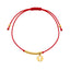 Bratara Placata cu Aur 14k Snur Rosu Banut Cruce