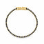 Bratara Placata cu Aur 14k Tennis 2mm cu Pietre Negre