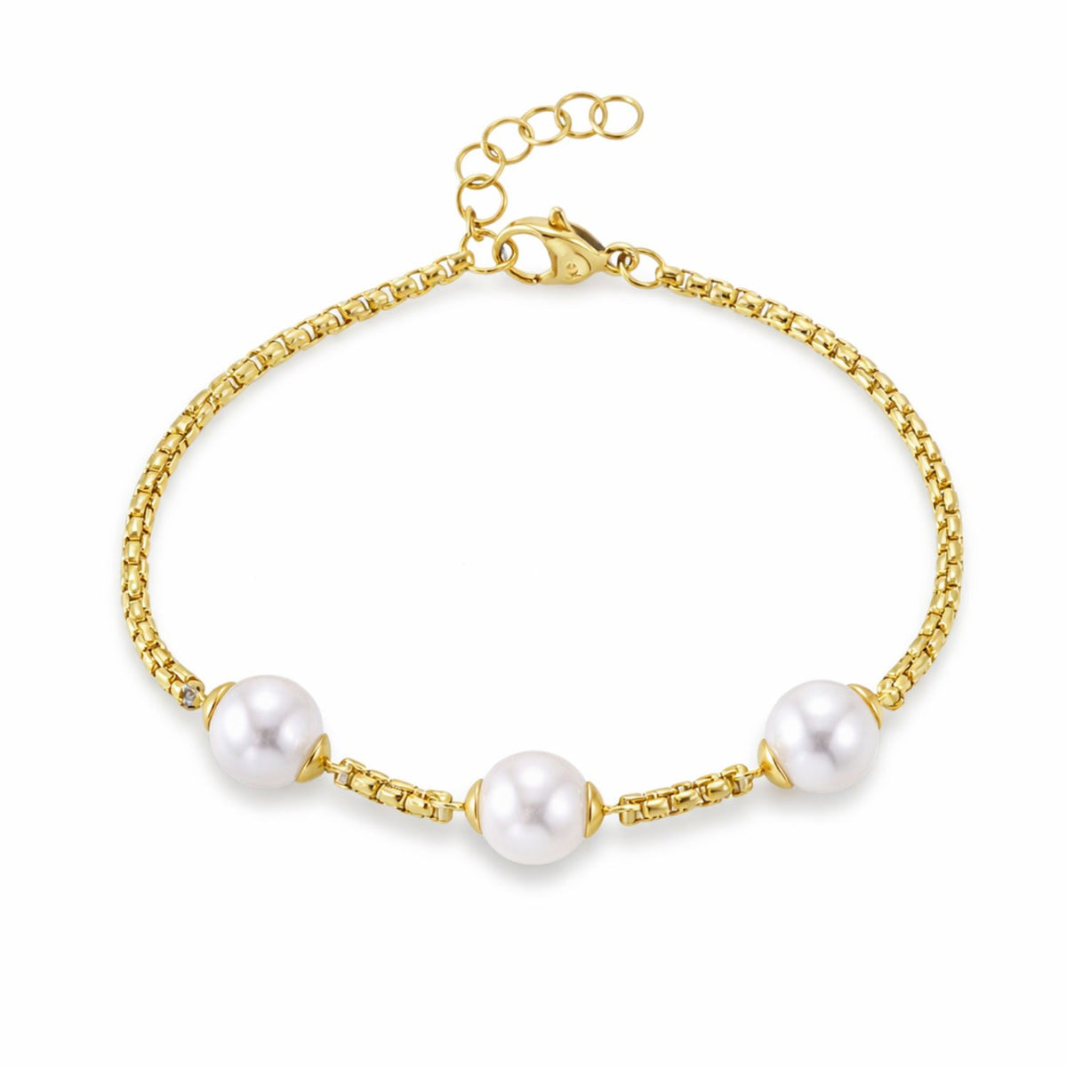 Bratara Placata cu Aur 14k cu Perle