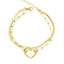 Bratara Placata cu Aur Paperclip Heart - SORELLY