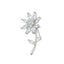 Brosa Argint Floare cu Zirconii Albe - SORELLY