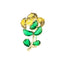 Brosa Argint Placata cu Aur 18k Flower - SORELLY