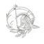 Brosa Argint Stema mocking jay