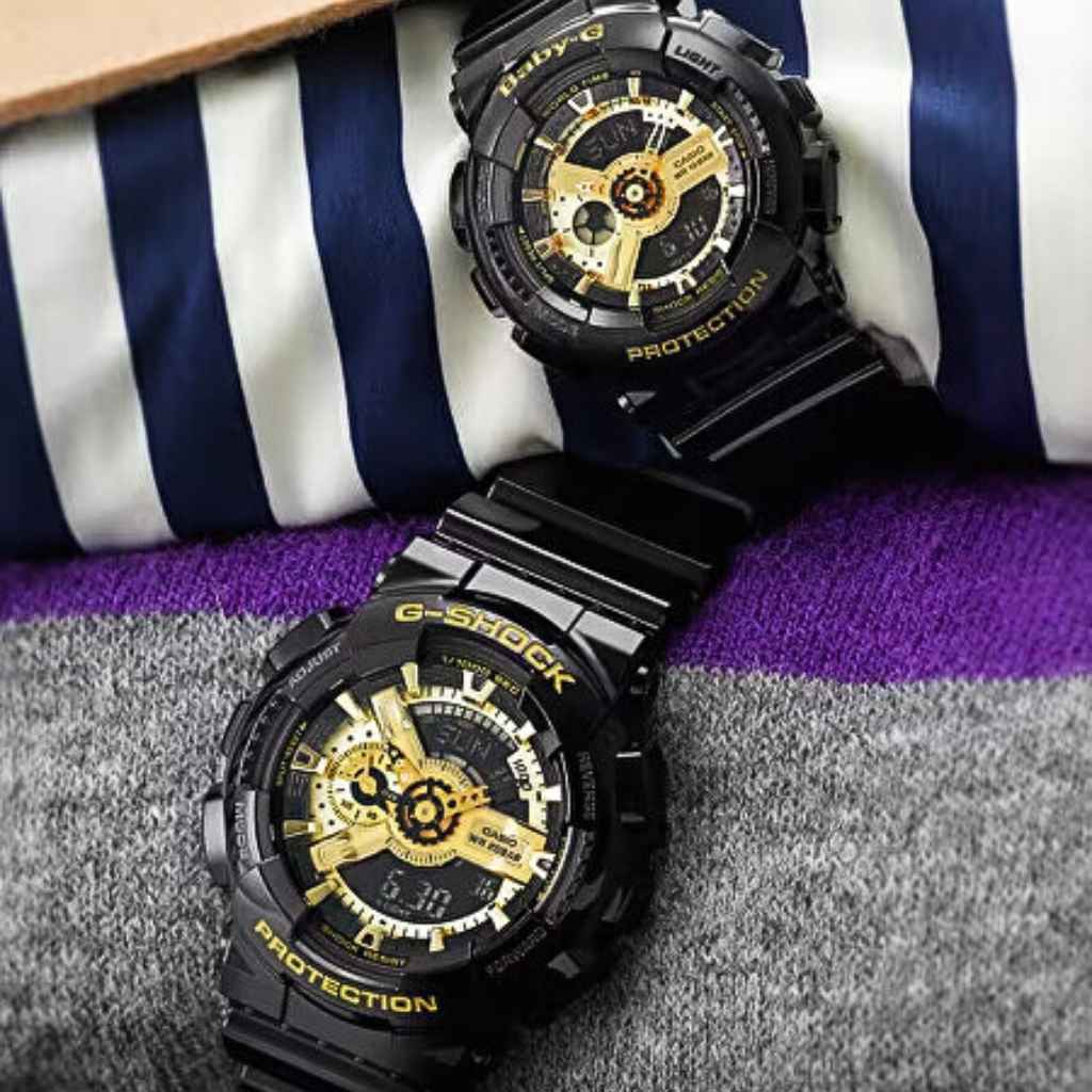 Ceas CASIO G-Shock Black and Gold 50 mm 20 ATM GA-110GB-1AER