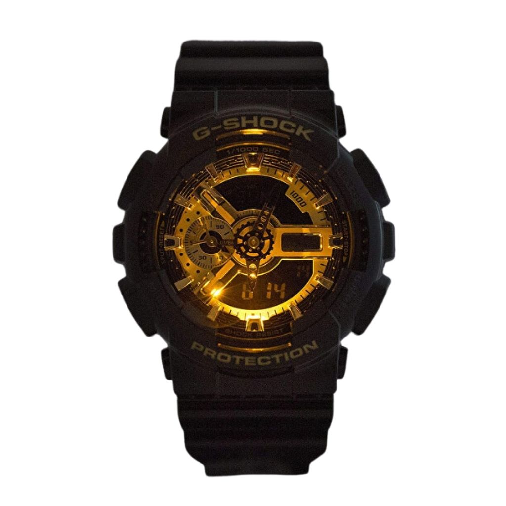 Ceas CASIO G-Shock Black and Gold 50 mm 20 ATM GA-110GB-1AER