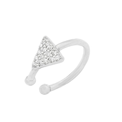 Cercel Argint Ear Cuff Triangle