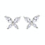 Cercei Argint Fluture cu Pietre Zirconia