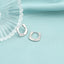 Cercei Argint Hexagon Huggie Hoops - SORELLY