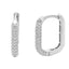 Cercei Argint Huggie Hoops Cu Pietre Zirconia