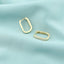 Cercei Argint Placat cu Aur Huggie Hoops