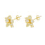 Cercei Argint Placati cu Aur 14k Floare
