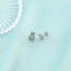Cercei Aur 14k Alb Cerc cu Diamante 0.115ct - SORELLY