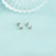 Cercei Aur 14k Alb cu Diamante 0.035ct - SORELLY
