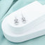 Cercei Aur 14k Alb cu Diamante 0.313 ct si Smaralde