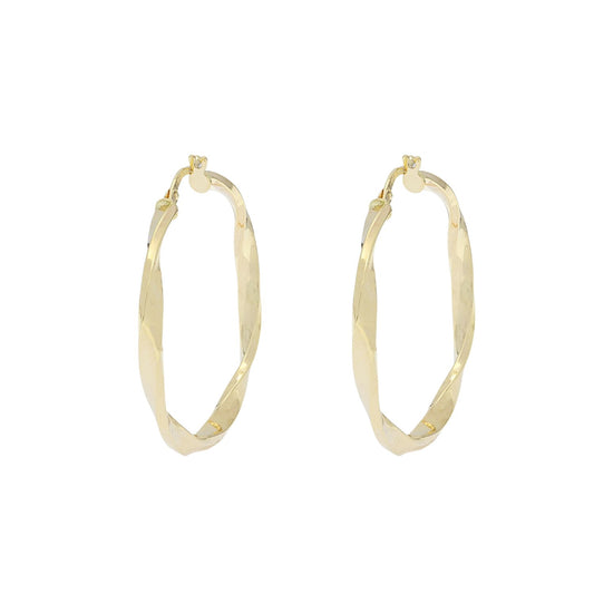 Cercei Aur 14k Creole Ondulate - SORELLY