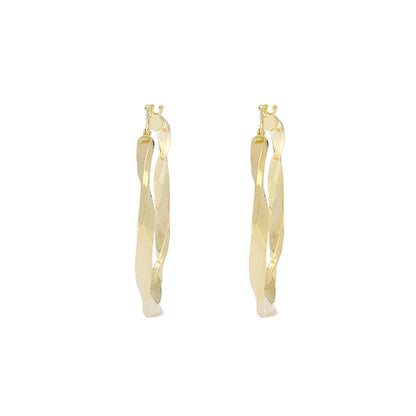 Cercei Aur 14k Creole Ondulate - SORELLY