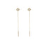 Cercei Aur 14k Fir Floare Alba