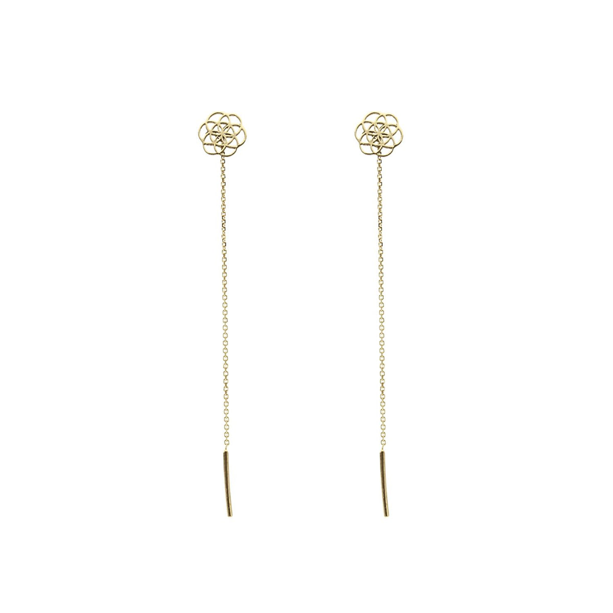 Cercei Aur 14k Fir Floare