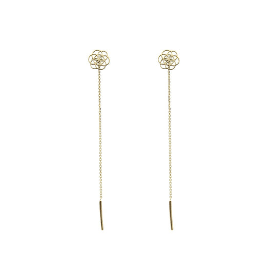 Cercei Aur 14k Fir Floare
