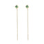 Cercei Aur 14k Fir cu Floare cu Malachit Verde