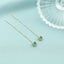 Cercei Aur 14k Fir cu Floare cu Malachit Verde - SORELLY