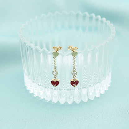 Cercei Aur 14k Fir cu Inima - SORELLY