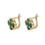 Cercei Aur 14k Floare Malachit - SORELLY