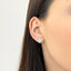 Cercei Aur 14k Floare cu Sidef
